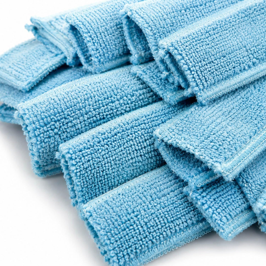 com-four® 2X Mopp Ersatzköpfe Mikrofaser – Wischmopp Ersatz für Bodenwischer – saugfähige und waschb
