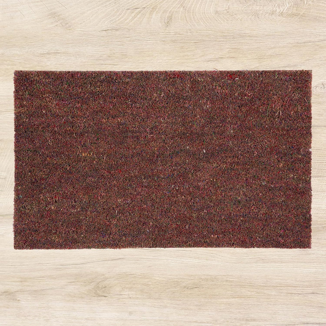 Astra Moderne Fussmatte Haustür - Kokosmatte 2er Set 45x75cm braun - rutschfeste Schmutzfangmatte ro