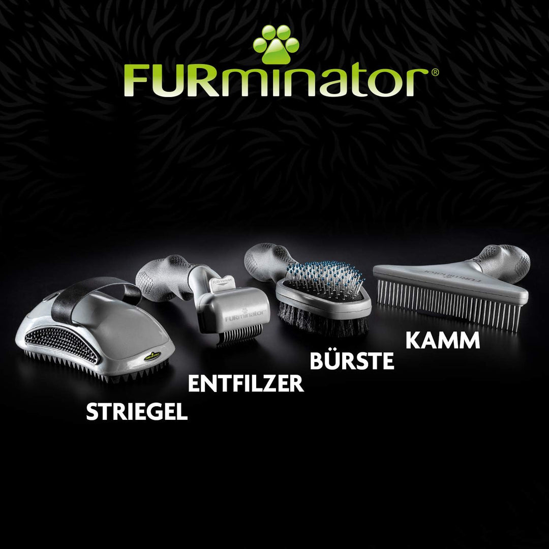 FURminator Doppelbürste für Hunde und Katzen - Fellpflege 2in1-Bürste zur Entfernung von Knoten, los