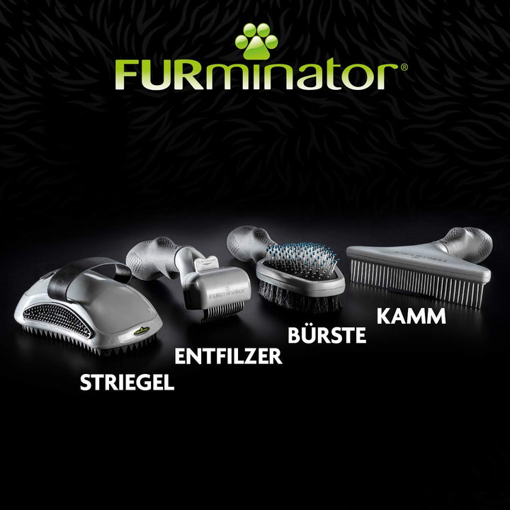 FURminator Doppelbürste für Hunde und Katzen - Fellpflege 2in1-Bürste zur Entfernung von Knoten, los