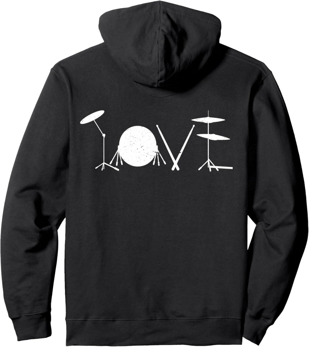 Drumms Shirt Herren Drummer Geschenk Schlagzeug-Spieler Pullover Hoodie
