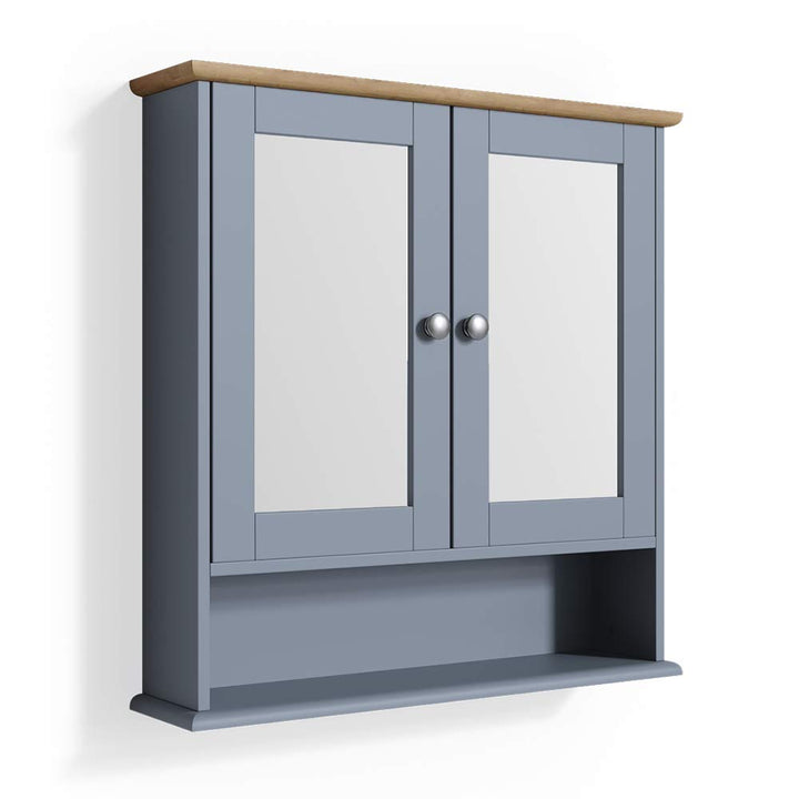 Vicco Bad Spiegelschrank Bianco, Grau, 56 x 58 cm, Grau