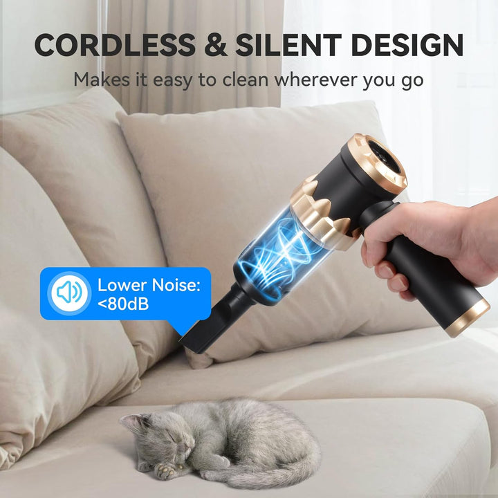 Handstaubsauger, 22000Pa Handstaubsauger Akku, Autostaubsauger mit Bürstenloser Motor, Auto Kabellos