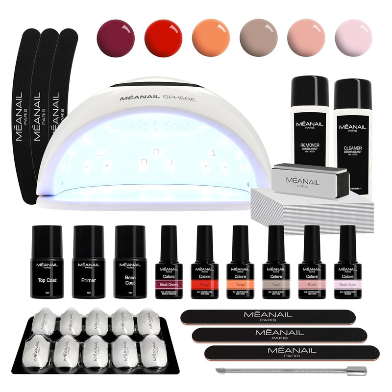 Nagelstudio Set komplett • Meanail® Paris SPHERE • Maniküre + Pediküre Starter Kit • 1 UV LED Lampe