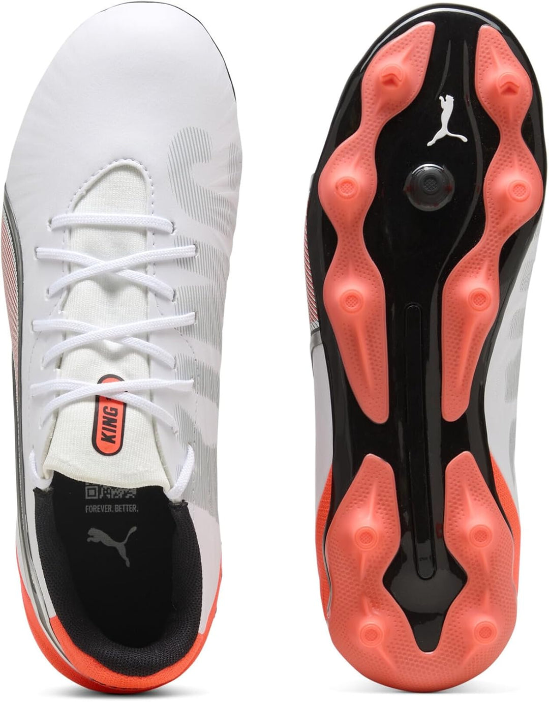 Puma Unisex Kinder King Match Fg/Ag Jr Fitnessschuhe 30 EU Puma White Glowing Red Puma Black Puma Si