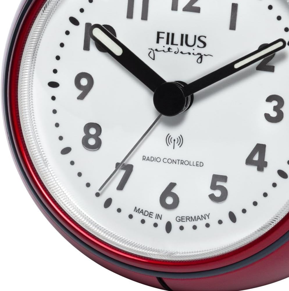 Filius 0544-1 Funkwecker Rot-Metallic