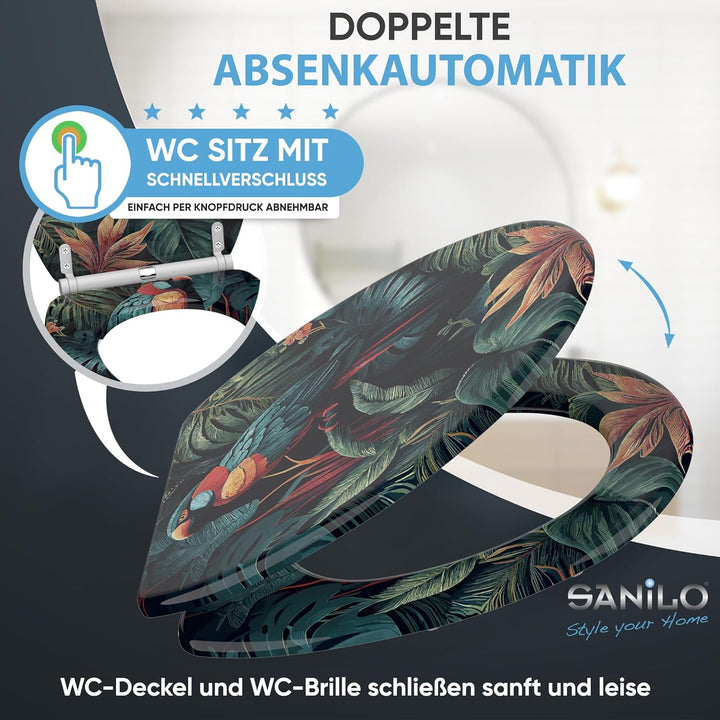 Sanilo WC Sitz mit Absenkautomatik, viele neue Toilettendeckel zur Auswahl, hochwertige Oberfläche,