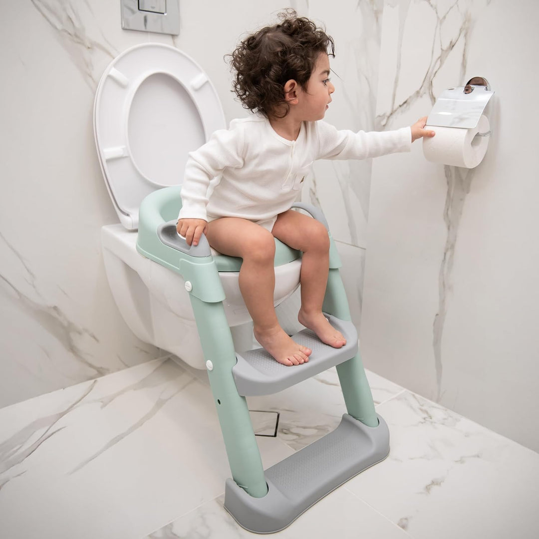 KikkaBoo Toilettensitz für Kinder mit Treppe LEA, Toilettentrainer, Zusammenklappbar & einstellbar,