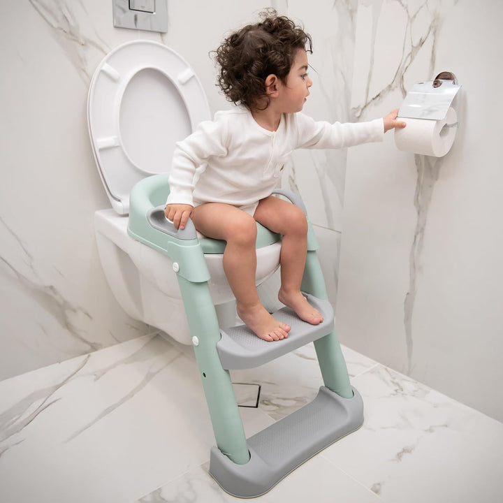 KikkaBoo Toilettensitz für Kinder mit Treppe LEA, Toilettentrainer, Zusammenklappbar & einstellbar,