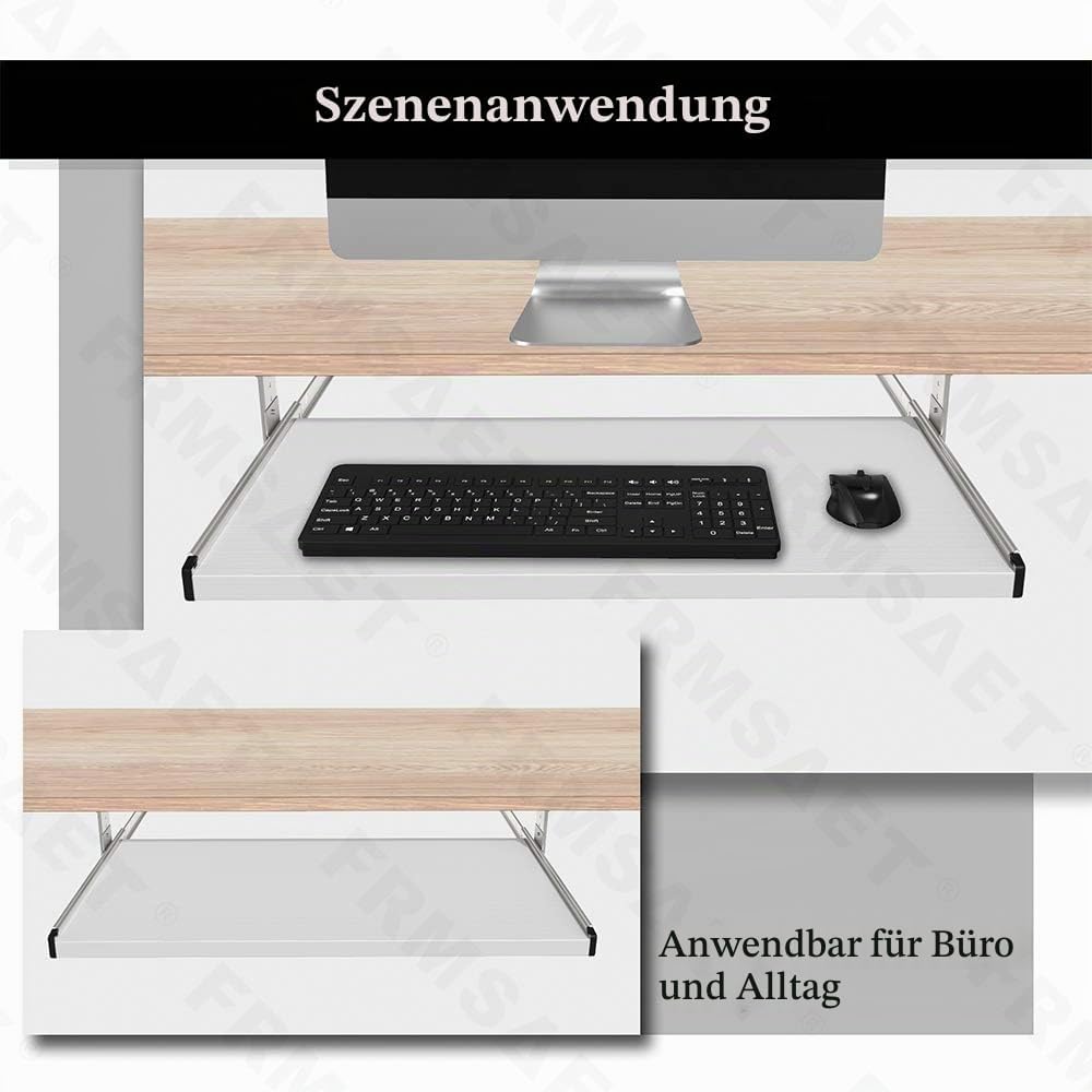FRMSAET Möbelzubehör Büroproduktanzüge Hardware 53 cm / 60 cm / 76 cm Tastatur Schubladenfach Holzha