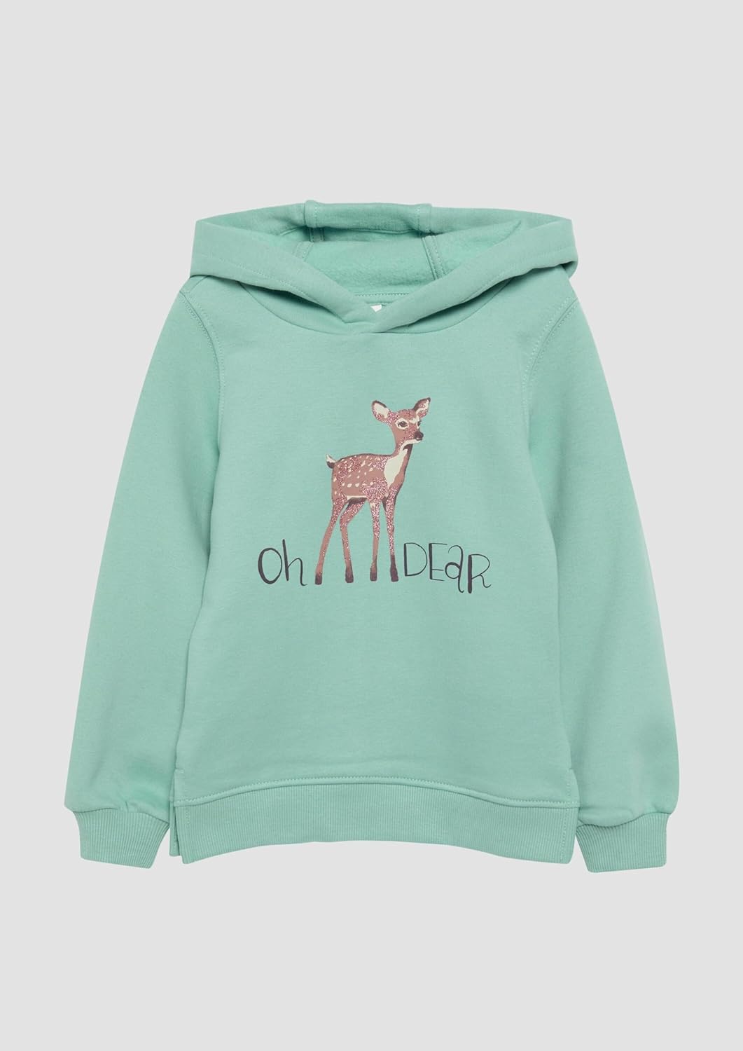 s.Oliver Wärmendes Kapuzen-Sweatshirt mit Glitzerprint 92-98 Helles Türkis, 92-98 Helles Türkis