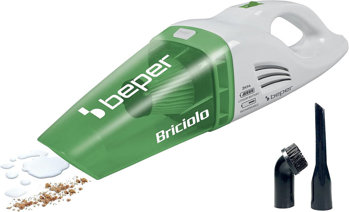 BEPER 50.401 Kleiner und Praktischer-Handstaubsauger Akku Beutellos mit Hepa-Filter für Maschine ode