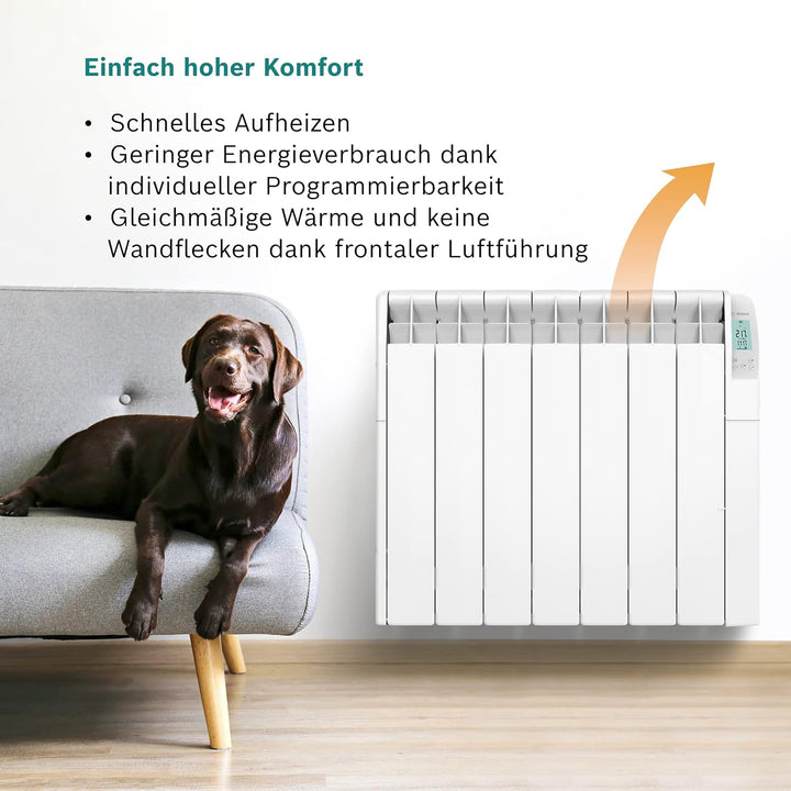 Bosch Heat Radiator 5500 mit 1000 W - Ölradiator - Elektroheizung mit Digitalanzeige und programmier