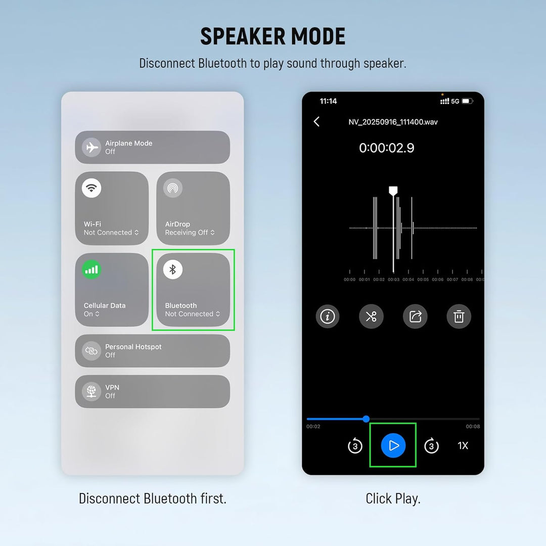NEEWER KM23B Drahtloses Lavalier Mikrofon Bluetooth App Steuerung, kompatibel mit iPhone und Android