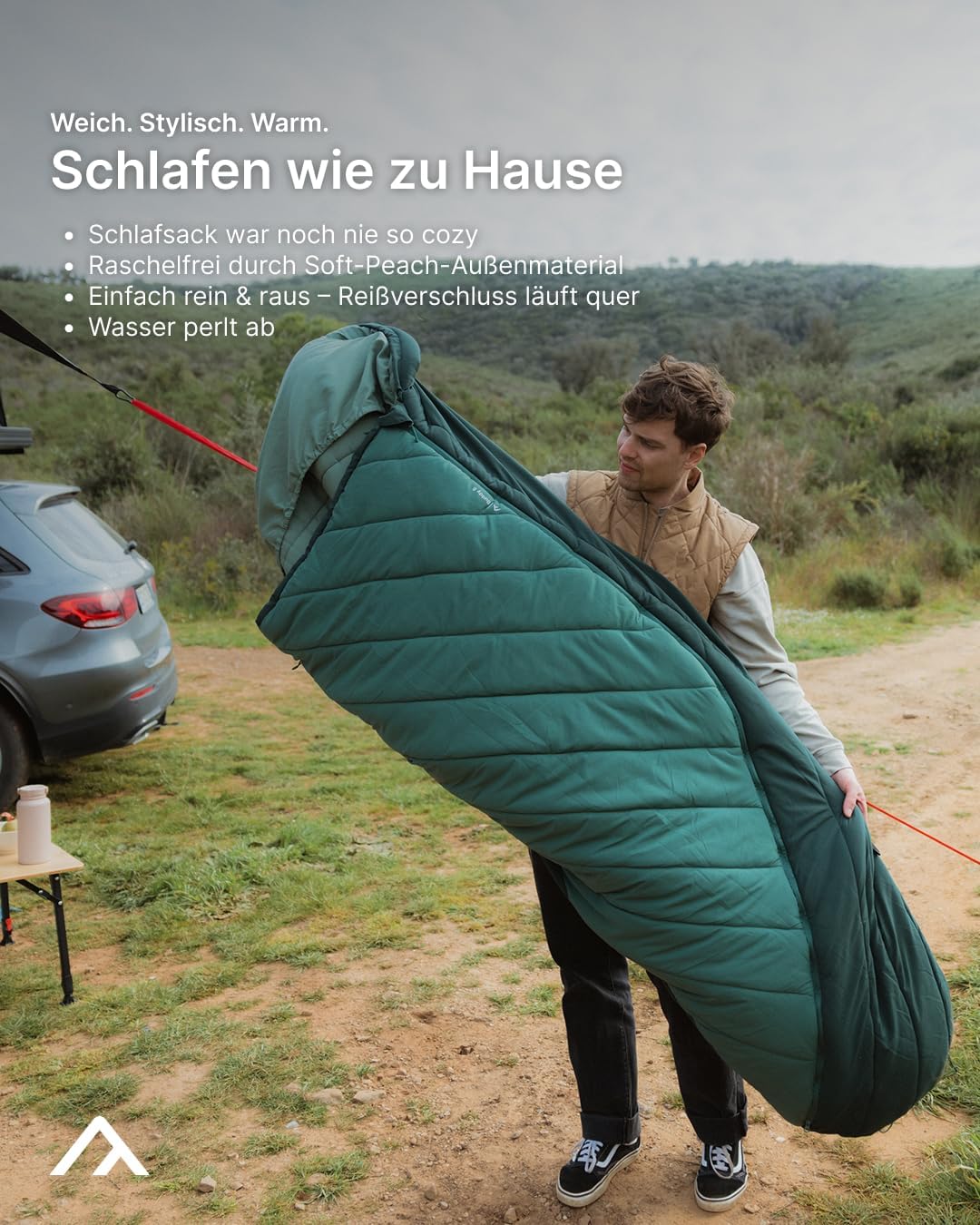 qeedo Buddy 8 Schlafsack Outdoor Sommer (8-25°C) 3 Jahreszeiten - Mumienschlafsack Erwachsene &amp; Juge