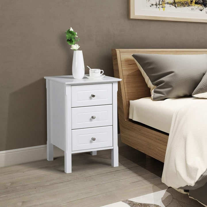 Yaheetech 2 STK. Nachtschrank Nachtkommode Boxspringbett Nachttisch Konsole Schrank, mit Schubladen,