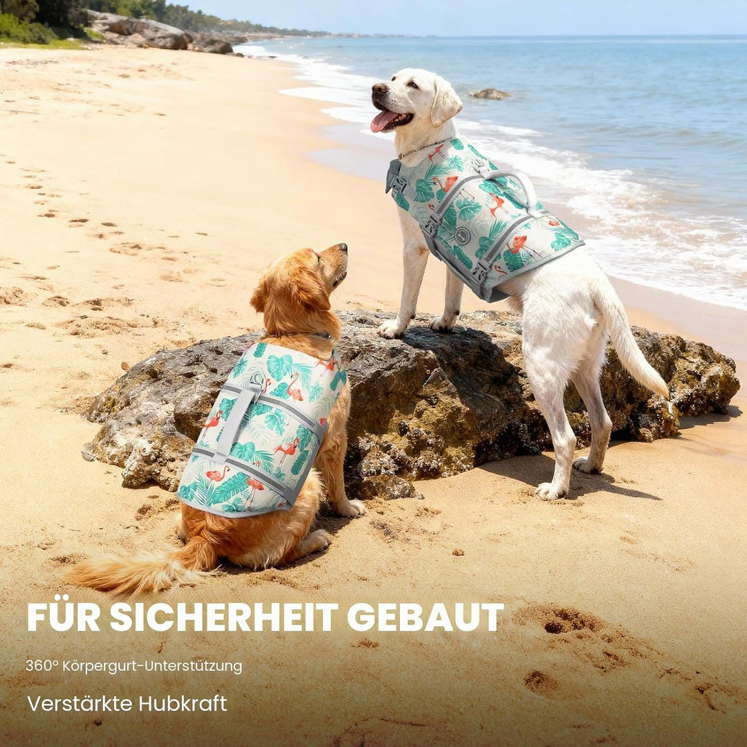 VIVAGLORY Rip Stop Schwimmweste Hund, Hundeschwimmweste, Schwimmhilfe &amp; Auftrieb, Rettungsweste Hund