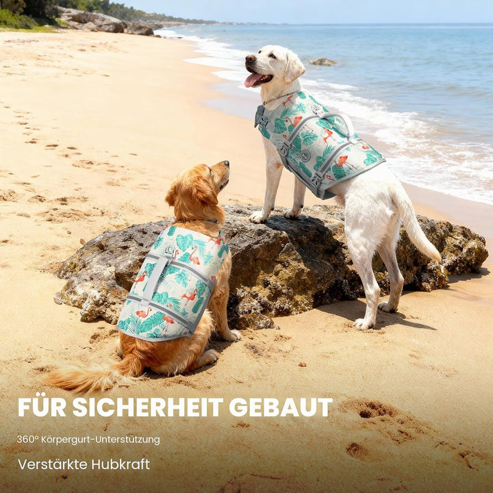 VIVAGLORY Rip Stop Schwimmweste Hund, Hundeschwimmweste, Schwimmhilfe &amp; Auftrieb, Rettungsweste Hund