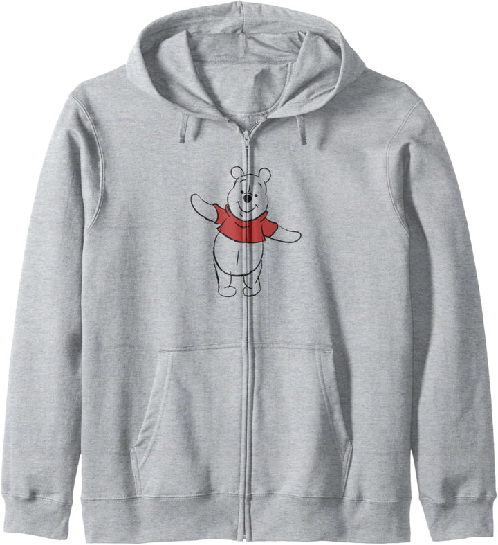 Disney Winnie The Pooh Outline Standing Transparent Kapuzenjacke