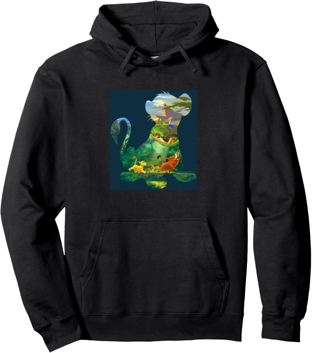 Disney The Lion King Simba Silhouette Timon Pumbaa Zazu Pullover Hoodie