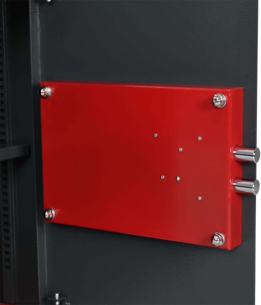 vidaXL Safe Box mit Schloss Dunkelgrau 35 x 31 x 50 cm Stahl, Heimarbeitsplatz Safe, robuster Sicher