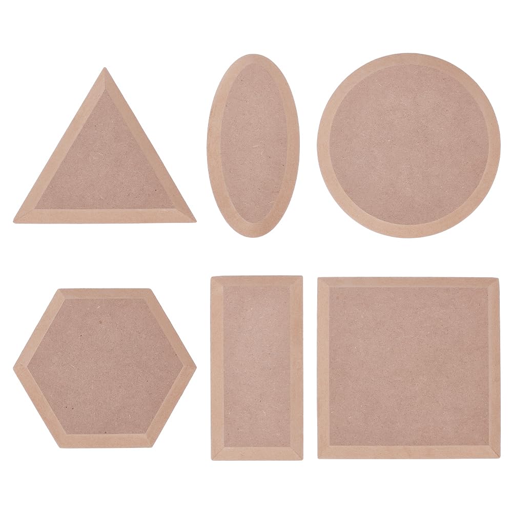 UNICRAFTALE 6 Stück 6 Stile Töpferformen Keramikplatten Formformen Holz Keramik Ton Bastelformen Set