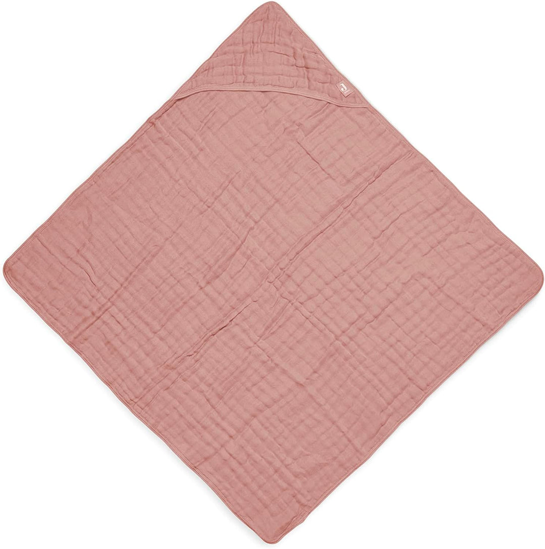 Jollein Kapuzenhandtuch Wrinkled 75x75 cm - Rosewood Pink, Pink