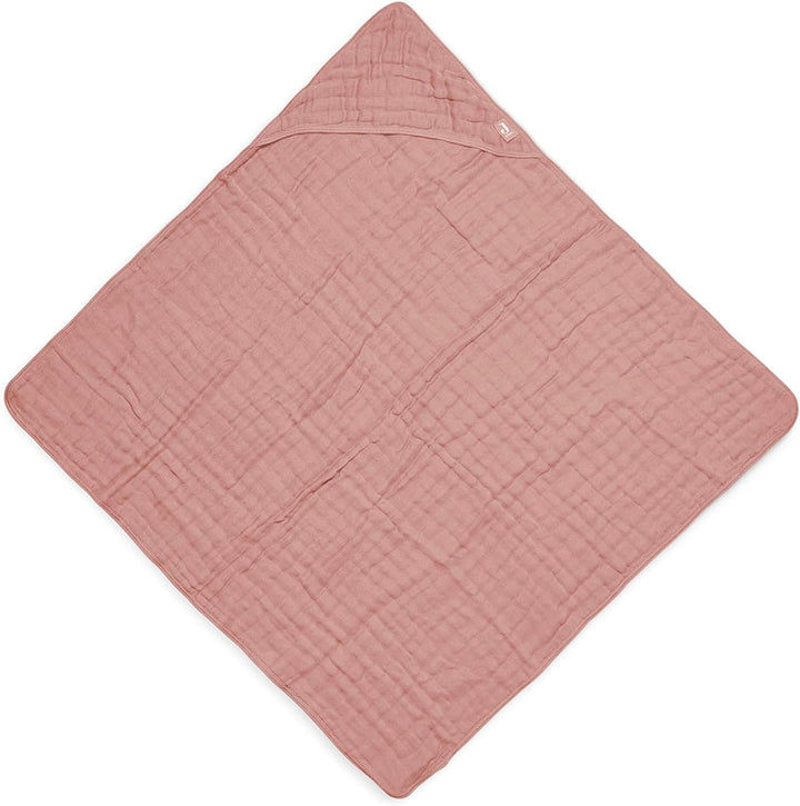 Jollein Kapuzenhandtuch Wrinkled 75x75 cm - Rosewood Pink, Pink