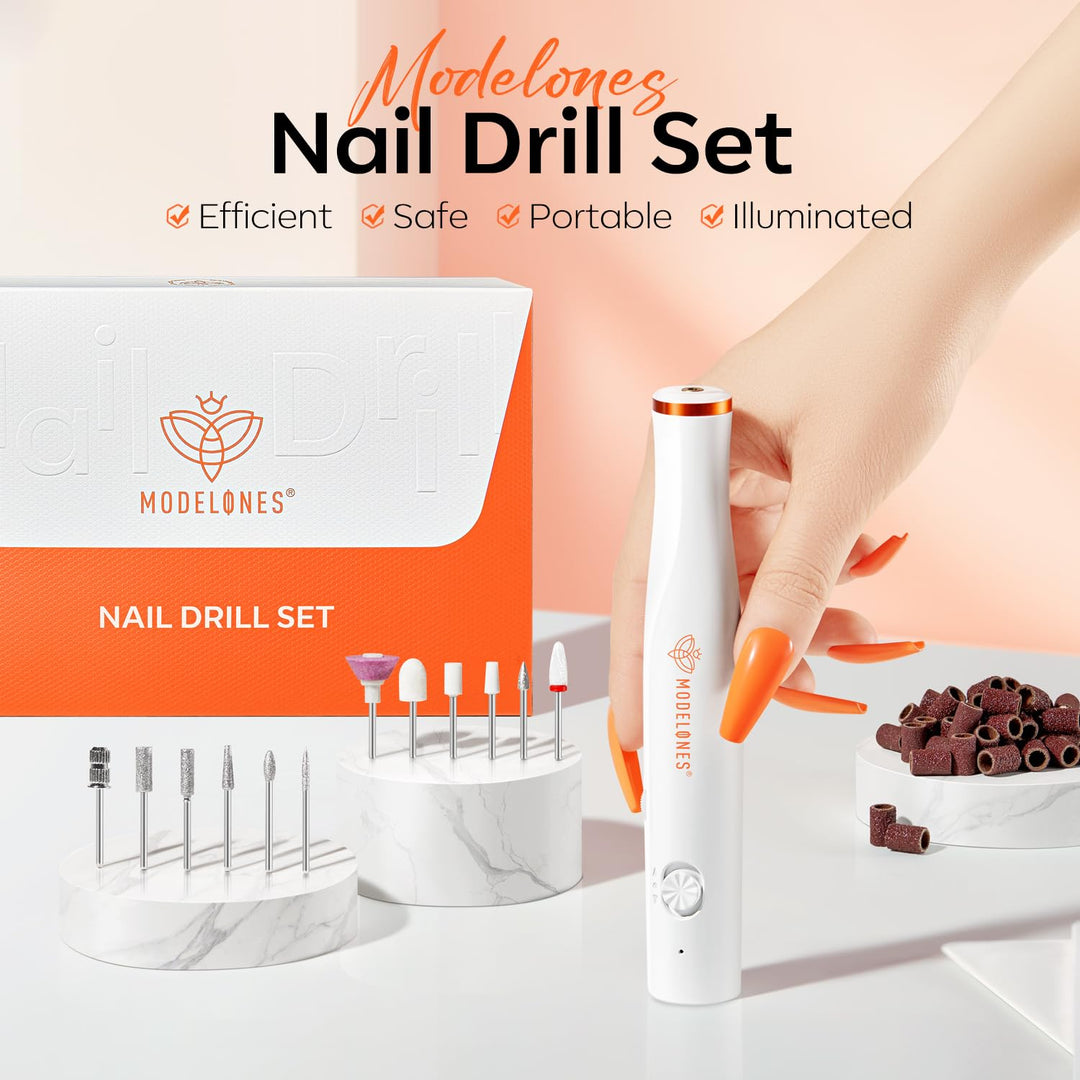 modelones Nagelfräser Kabellos, 13 in 1 Fräser für Gelnägel 22000 u/Min, Maniküre und Pediküre Set,