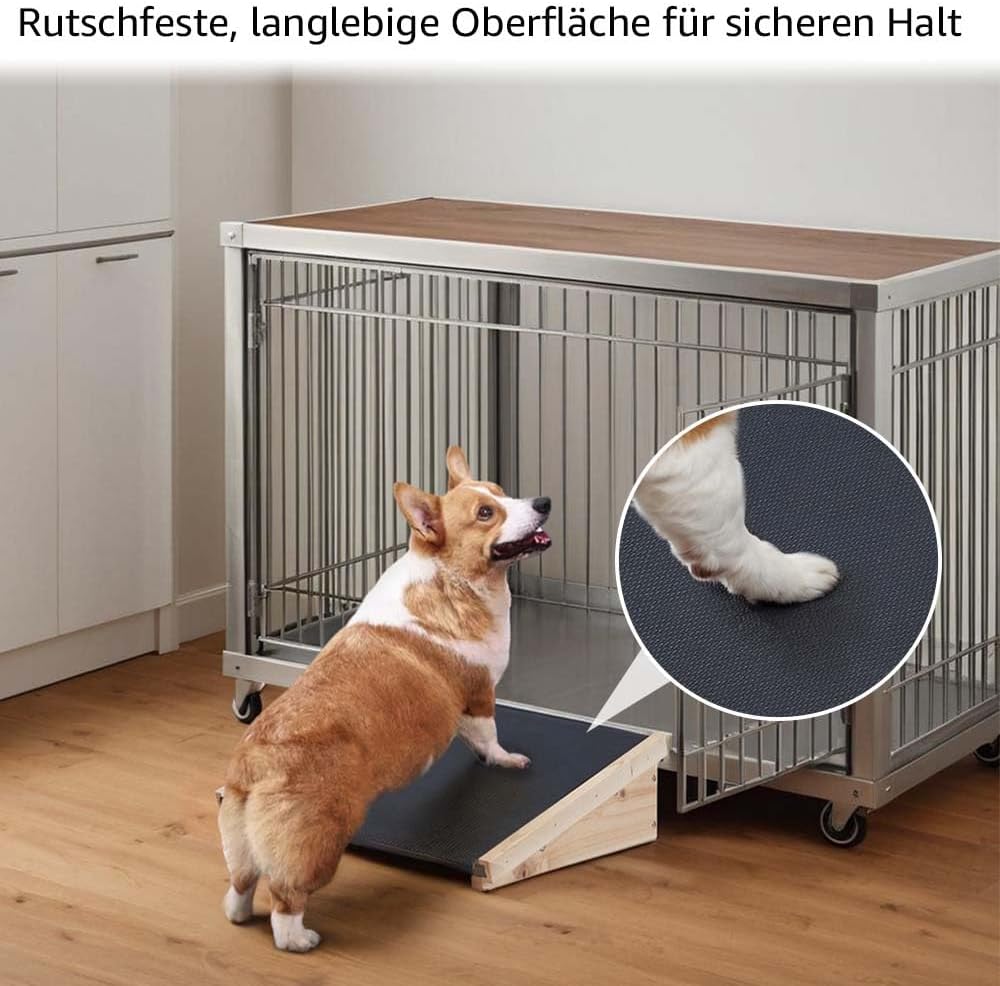 unipaws Hundetreppe 2er Pack, rutschfeste Hunderampe mit Gummioberfläche, Sanfte Einstiegshilfe für