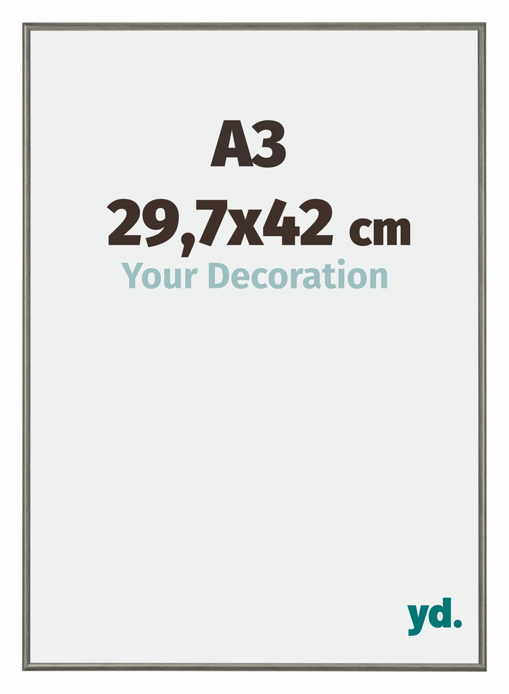 yd. Your Decoration - Bilderrahmen DIN A3 29,7x42 cm - Bilderrahmen aus Aluminium mit Acrylglas - An