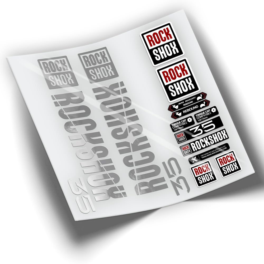 REF:VP395 Aufkleber kompatibel mit Rock-Shox 35 2018-2020 MTB, Sticker, Klebefolien, Vinyls für Moun