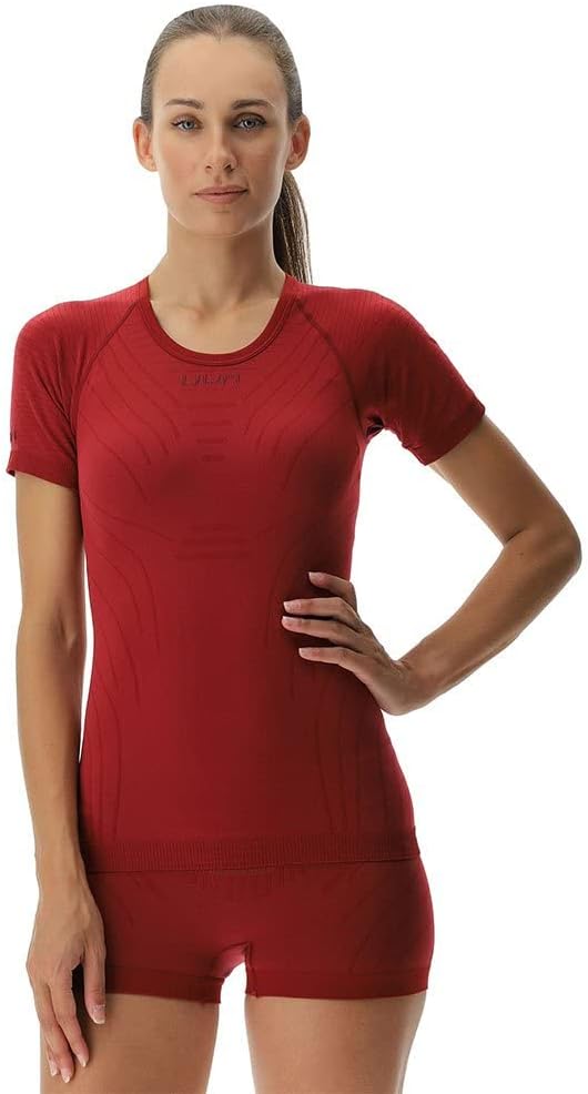 UYN Women's MOTYON 2.0 UW SH_SL. T-Shirt, Anspruchsvolles Rot, XS