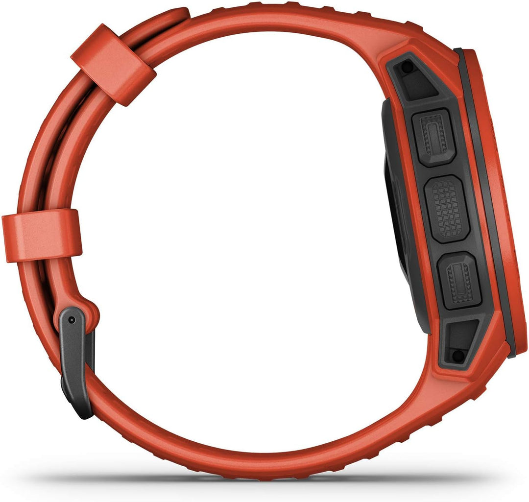 Garmin Instinct - wasserdichte GPS-Smartwatch mit Sport-/Fitnessfunktionen. Herzfrequenzmessung am H