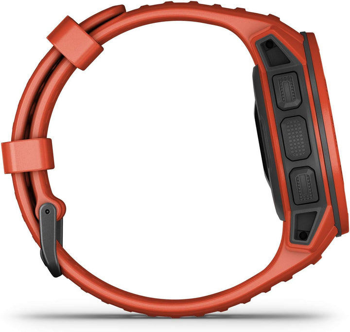 Garmin Instinct - wasserdichte GPS-Smartwatch mit Sport-/Fitnessfunktionen. Herzfrequenzmessung am H
