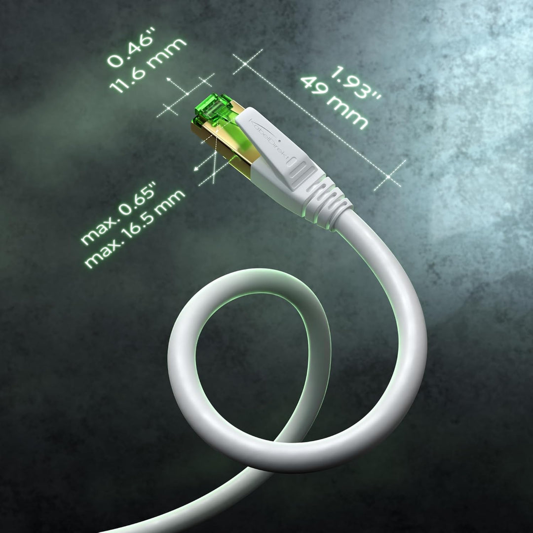 KabelDirekt – Cat 7 Netzwerkkabel, bruchfest – 12,5m – 10 Gigabit LAN Kabel & Ethernet Kabel, erhält