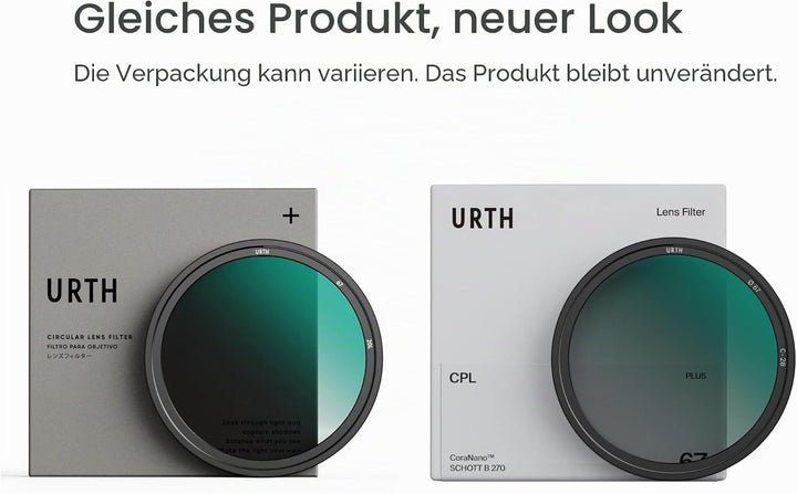 Urth 62 mm Polfilter (Polarisationsfilter) CPL Filter (Plus+) 62 mm Zum Einschrauben, 62 mm Zum Eins