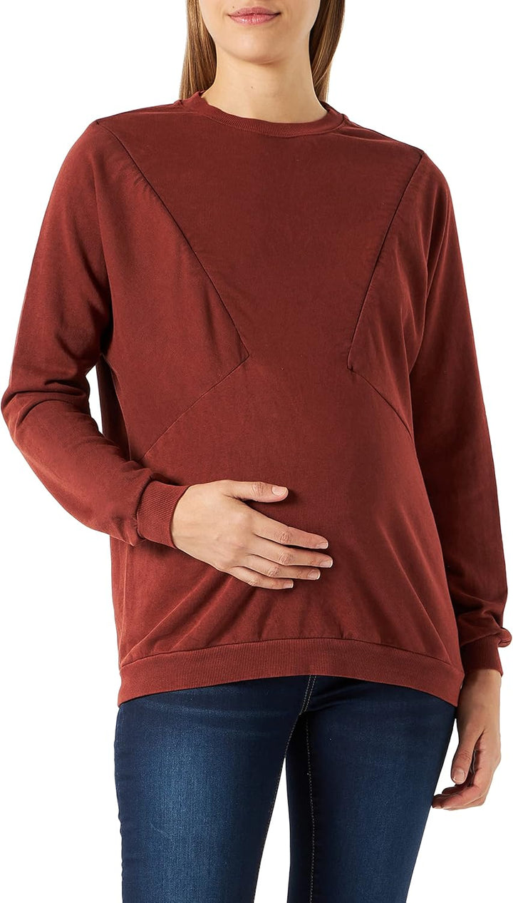Noppies Damen Pullover Ponca Nursing Long Sleeve 34 Henna - P635, 34 Henna - P635