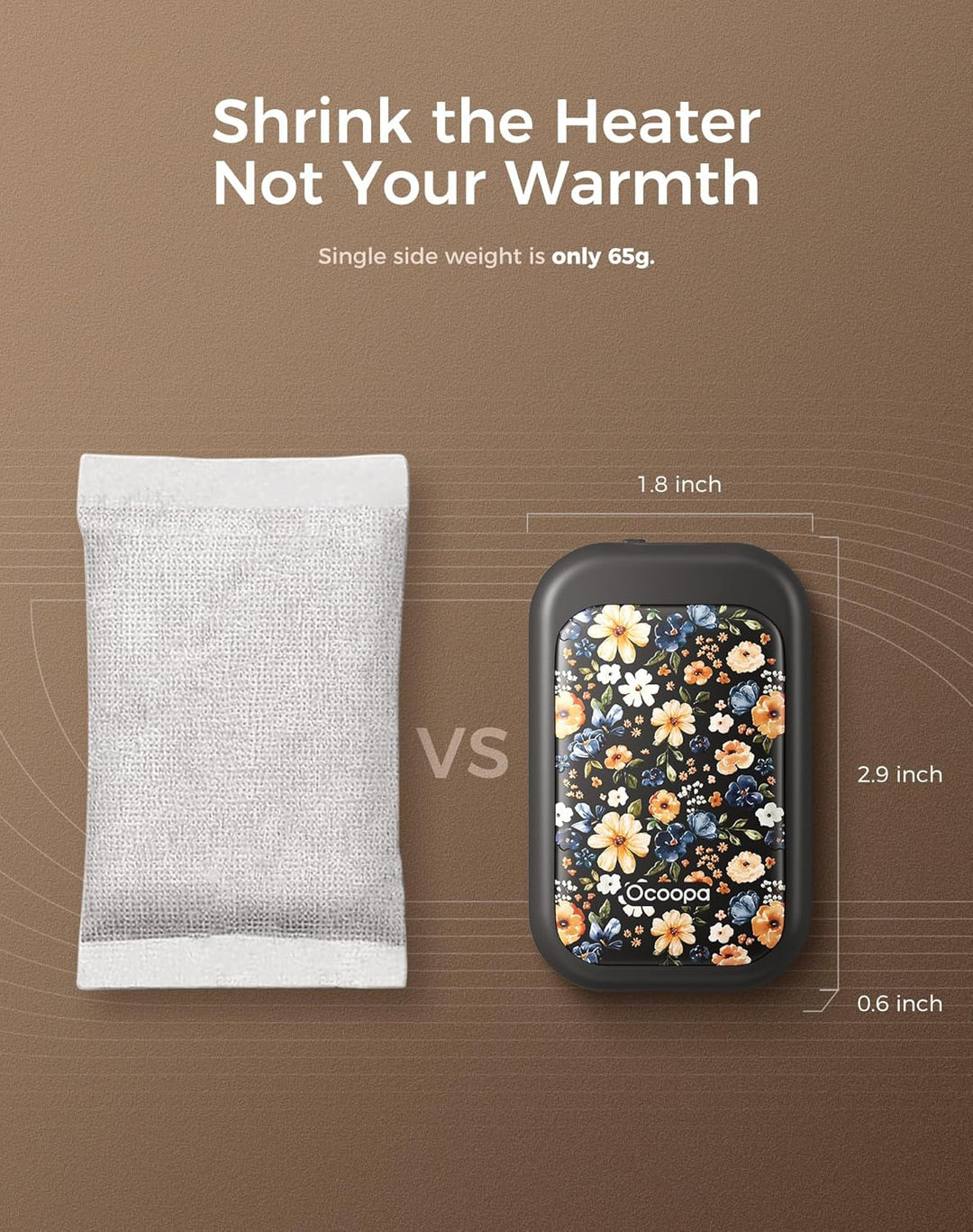 OCOOPA handwärmer elektrisch Split-Magnetic 2er-Pack, 5000mAh - Ultra Kompakt, Wasserdicht, schnelle