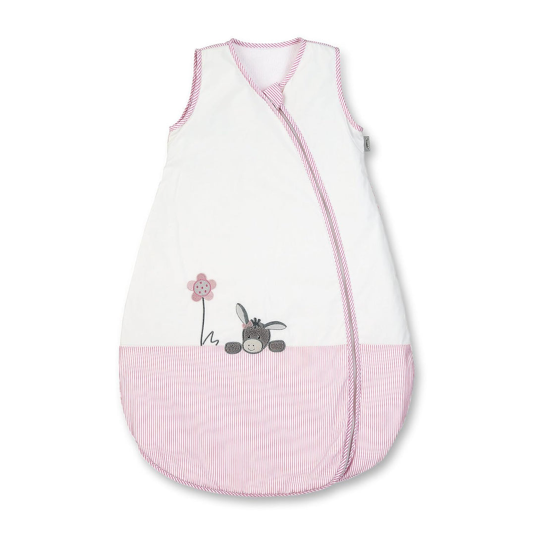 Sterntaler Sommer-Schlafsack für Kleinkinder, Reissverschluss, Grösse: 90, Emmi Girl, Weiss/Rosa Emm