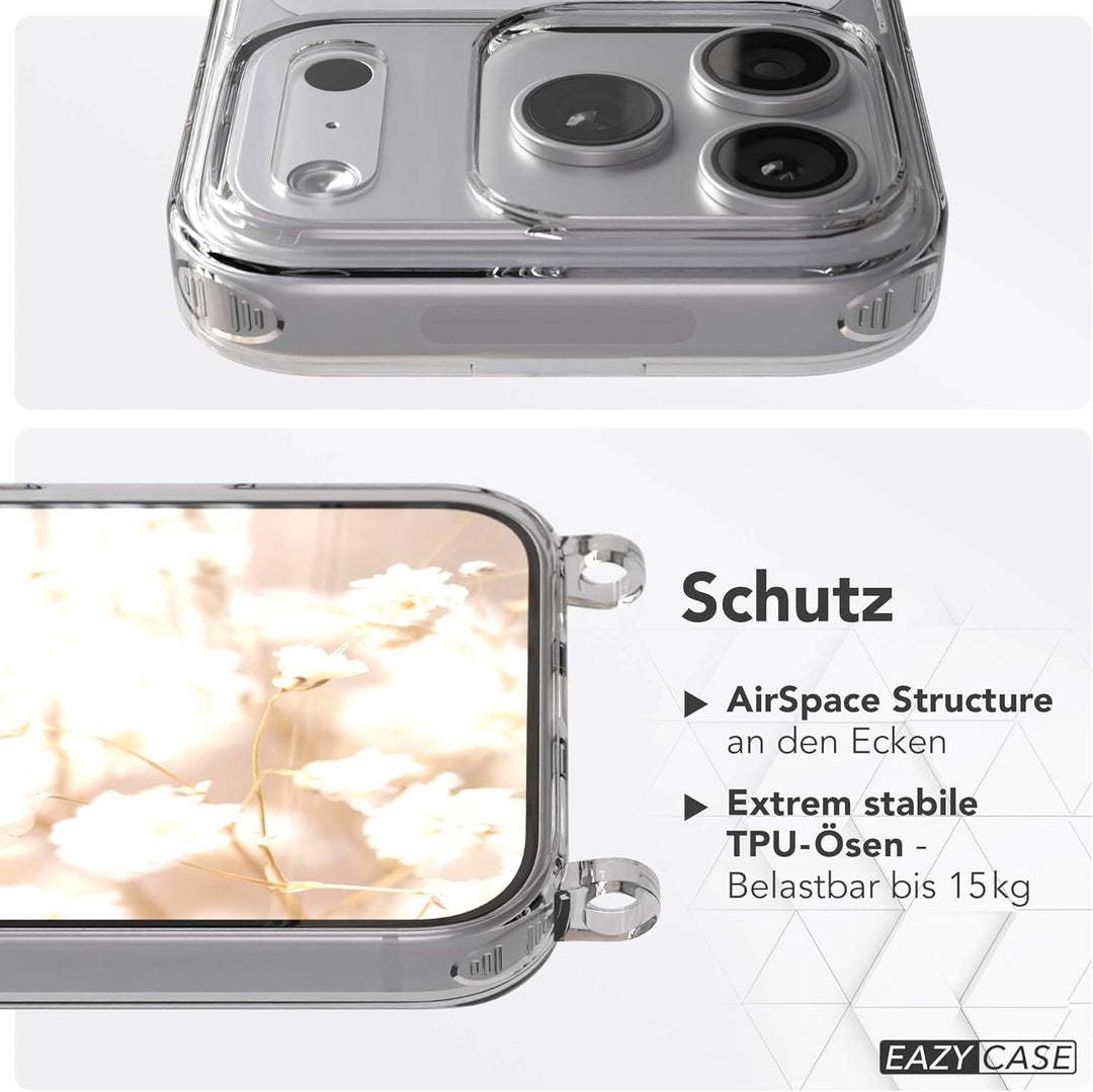 EAZY CASE Handykette - Verstellbares Taschenband kompatibel mit iPhone 17 Pro, Schulterriemen, Handy