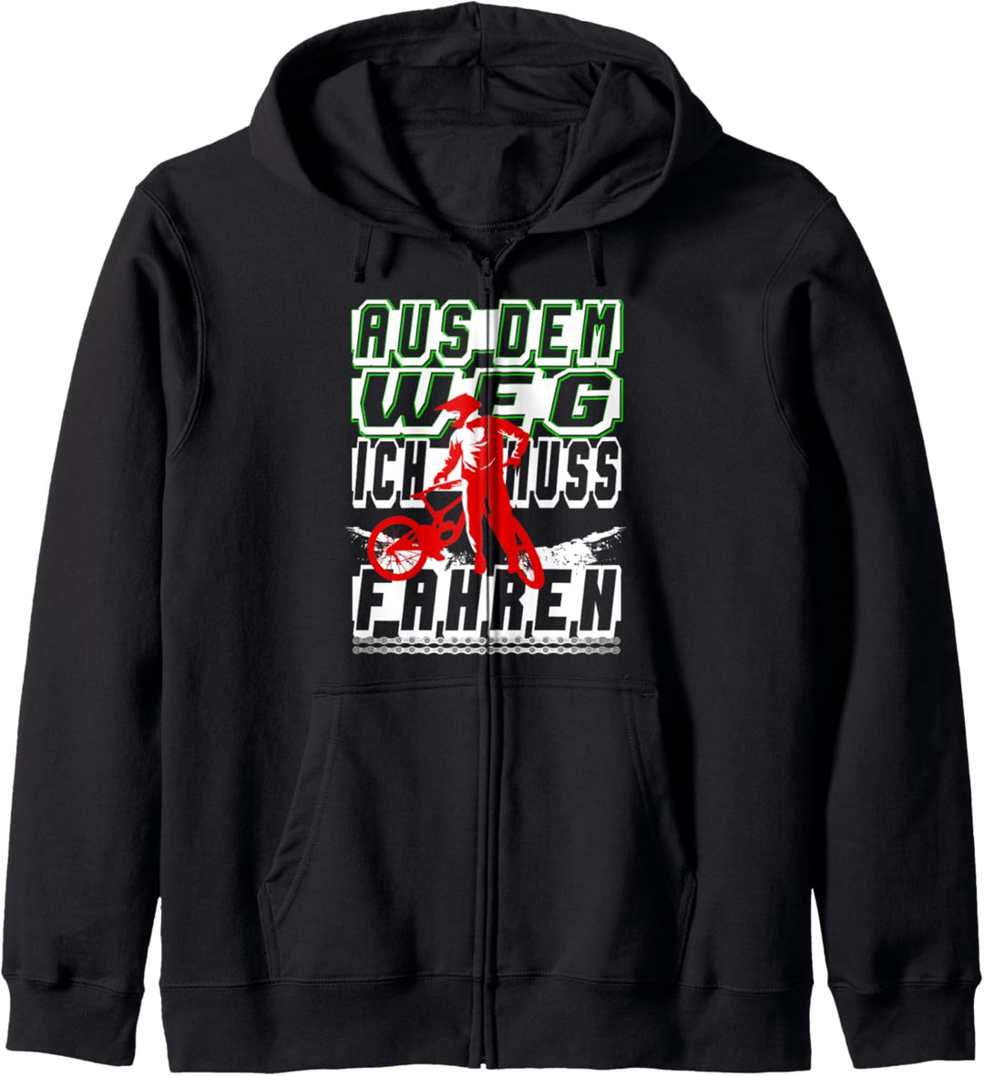 Ich Muss Downhill Bike Fahren Kapuzenjacke
