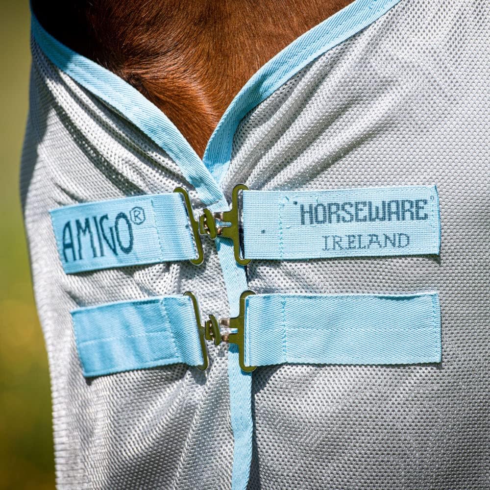 Insekten-/Sommerdecke für Pferde Horseware AmEco 115 cm / 5'6 Silver/Sky Blue, 115 cm / 5'6 Silver/S