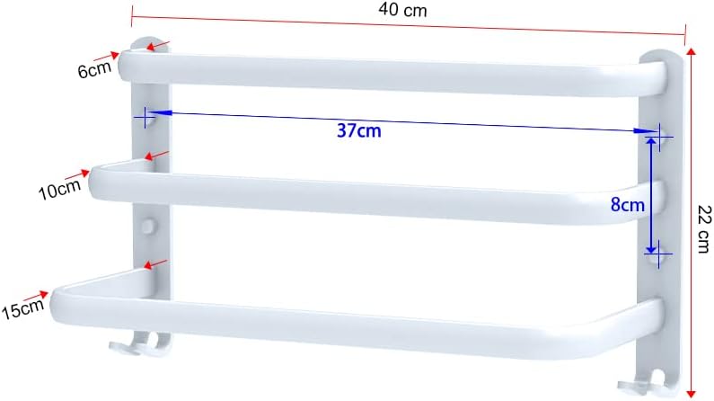 HONPHIER Handtuchhalter Bad 3 Tier Handtuchstange Badezimmer Aluminium Wand-handtuchhalter Handtuchh