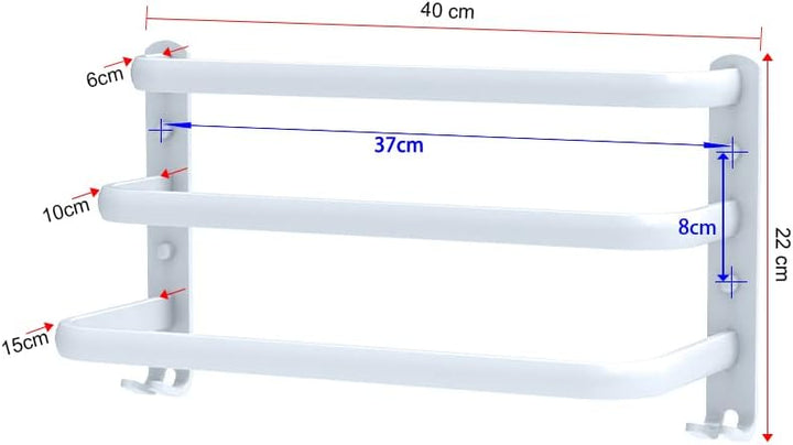 HONPHIER Handtuchhalter Bad 3 Tier Handtuchstange Badezimmer Aluminium Wand-handtuchhalter Handtuchh