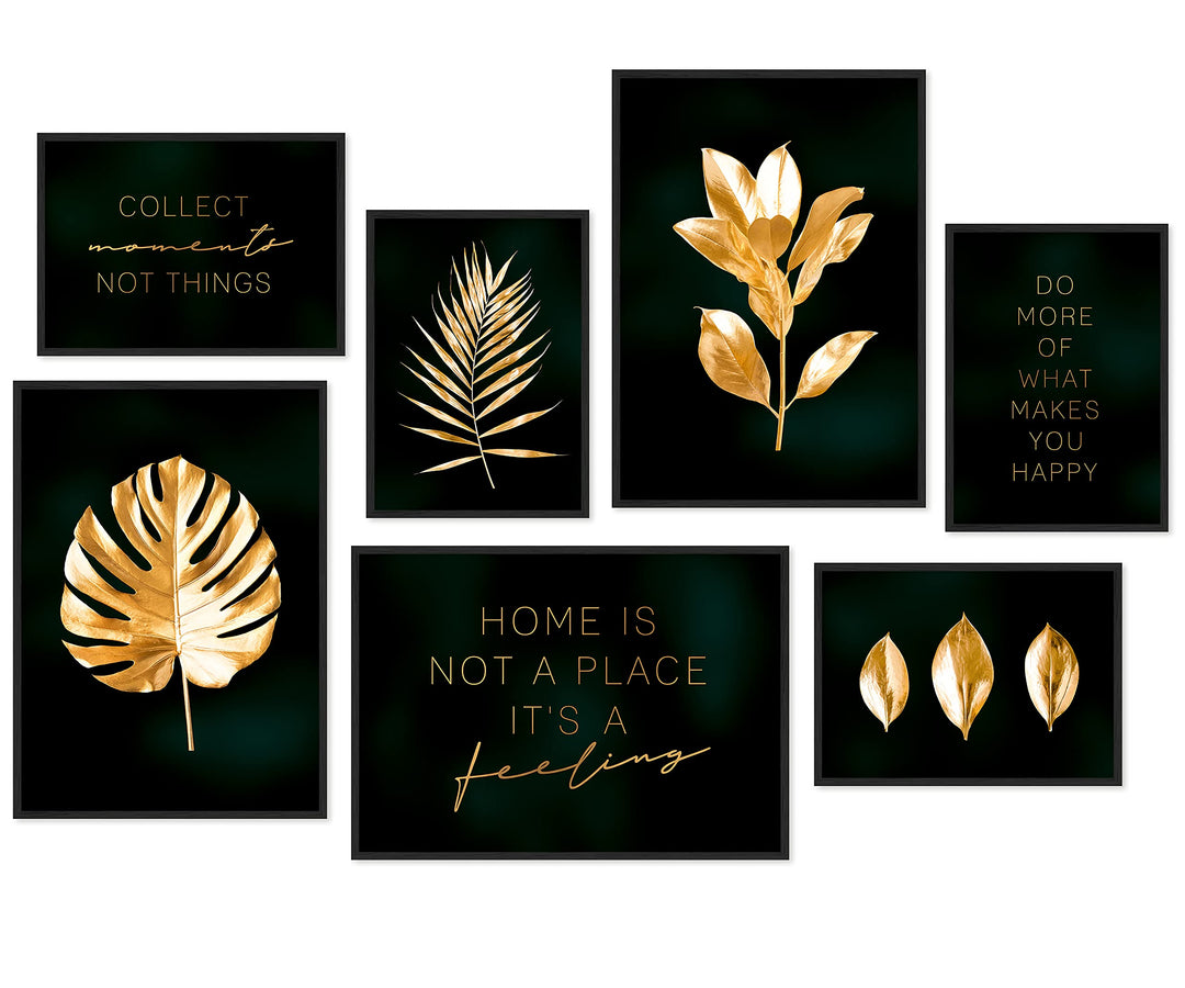 Hyggelig Home Premium Poster Set - 7 passende Bilder im stilvollen Set - Collage Bild Wand Deko - Se