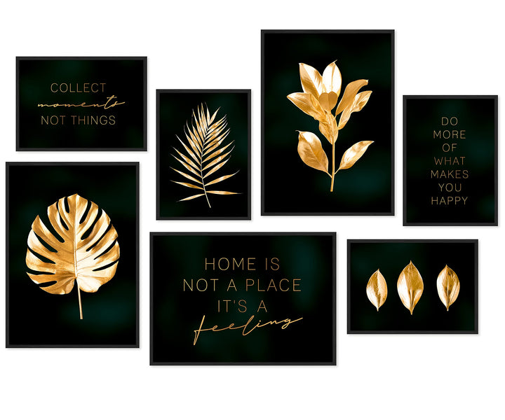 Hyggelig Home Premium Poster Set - 7 passende Bilder im stilvollen Set - Collage Bild Wand Deko - Se
