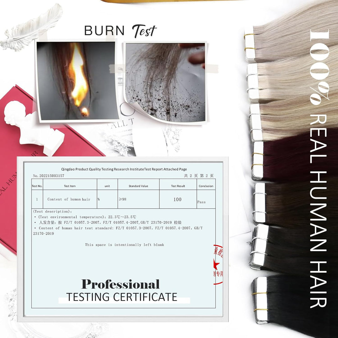 Moresoo Invisible Tape Extensions Echthaar Aschblond Remy Echthaar Extensions Tape Aschblond mit Pla