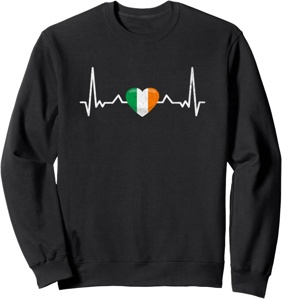 Irland Herzschlag Irische Flagge Stolzer Ire Sweatshirt