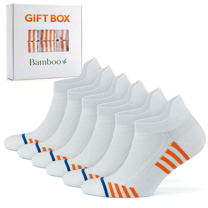 GoWith 6 Paar Sneaker Socken für Damen und Herren, Bambus (Viskose) Bunte Socken, Ohne Naht Sportsoc